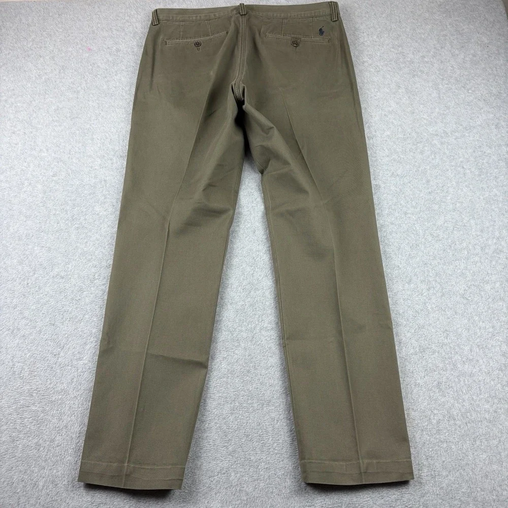 Polo Ralph Lauren‎ Pants Men 34x34 (Fits 36x32) Green Stretch Cotton Twill Chino